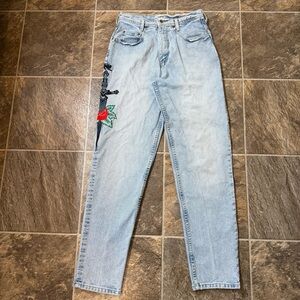 Vintage 1980s Parasuco Santana Hardware Acid-Washed High-rise Denim Jeans  Sz 27